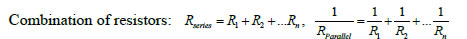 Combination of resistors